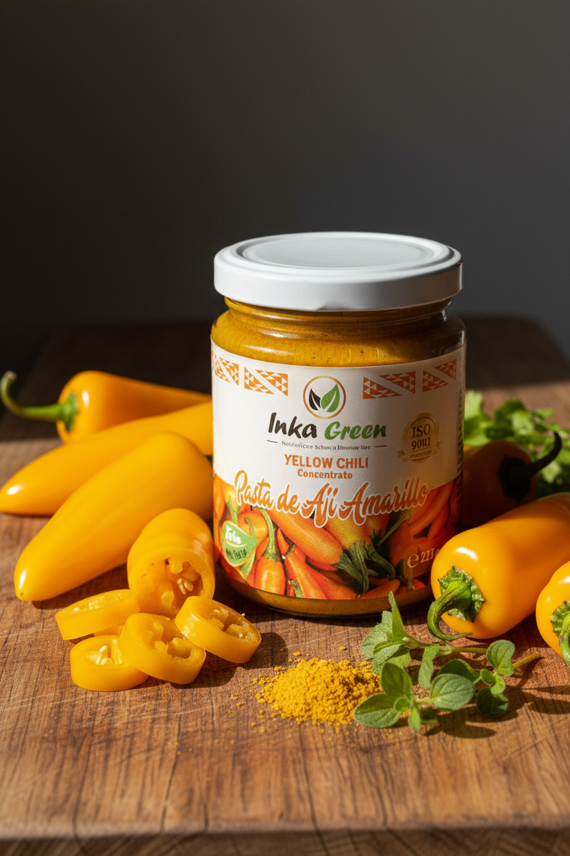 Inka Green Pasta de Aji Amarillo – Professionelles Produktbild