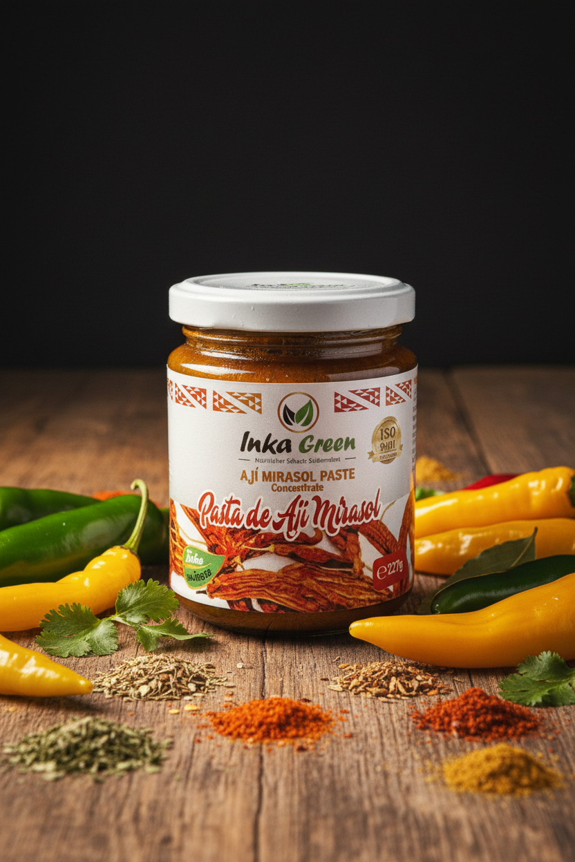 Inka Green Pasta de Aji Mirasol – Professionelles Produktbild